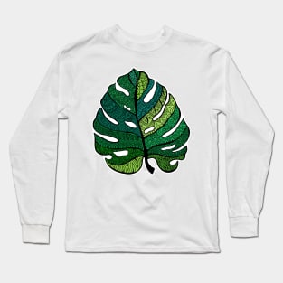 Zentangle monstera Long Sleeve T-Shirt